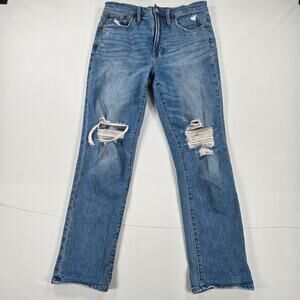 Madewell High Rise Distressed The Perfect Vintage Jean in Denman Women's Size 27